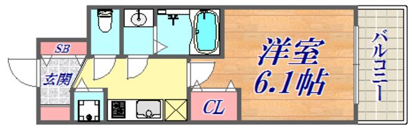 プレサンスジェネ新神戸ステーションフロントの物件間取画像